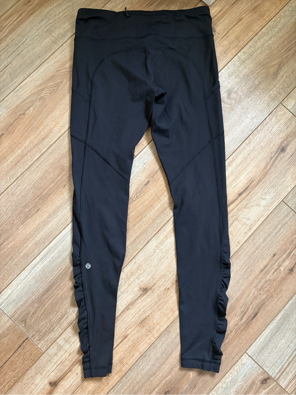 lululemon athletica Black Ruffle-Side Active Leggings